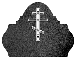 DARAY L 519 SL SH BK Silver Orthodox Cross Shimmer Black Background